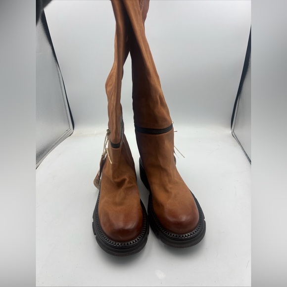 A.S.98 Larrie Convertible Boot Women’s Size 8 EU39 Whiskey Brown Leather NWT - Picture 12 of 13